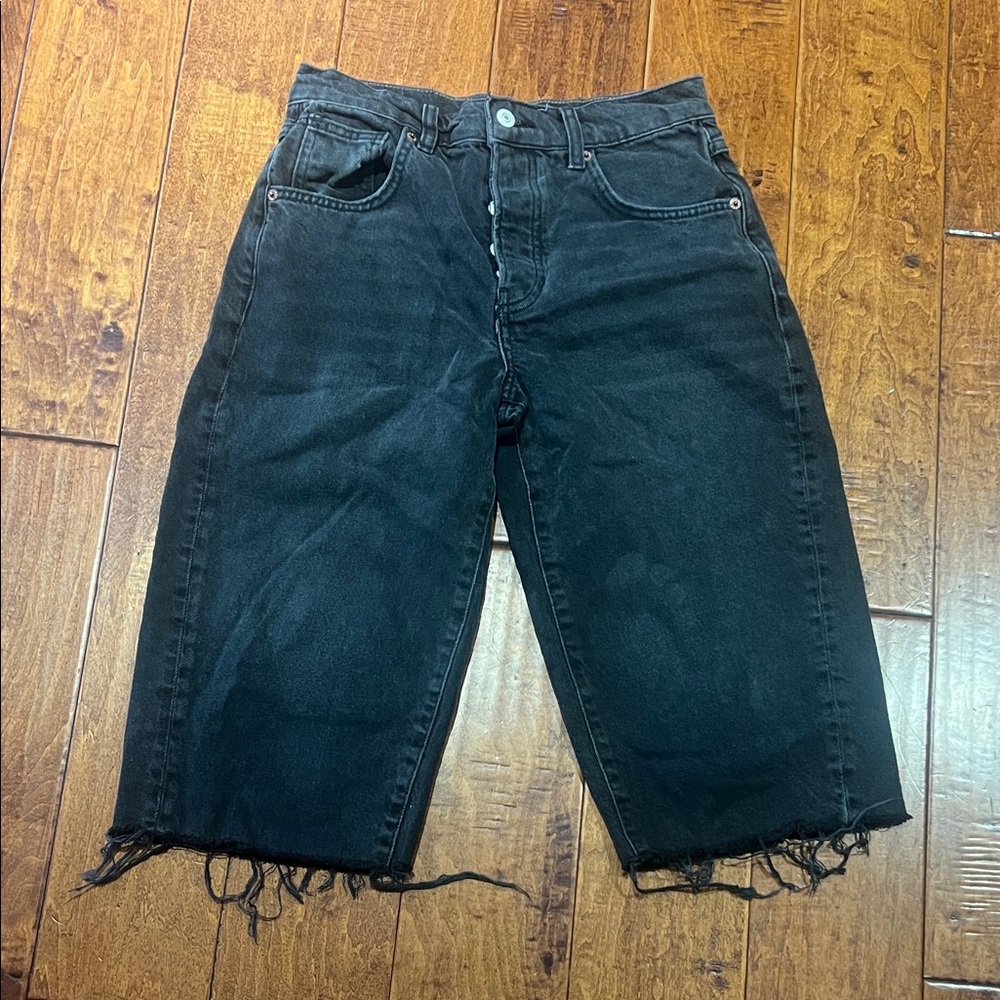 We The Free Black Denim Shorts